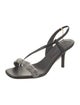 Brunello Cucinelli Leather Printed Slingback Sandals