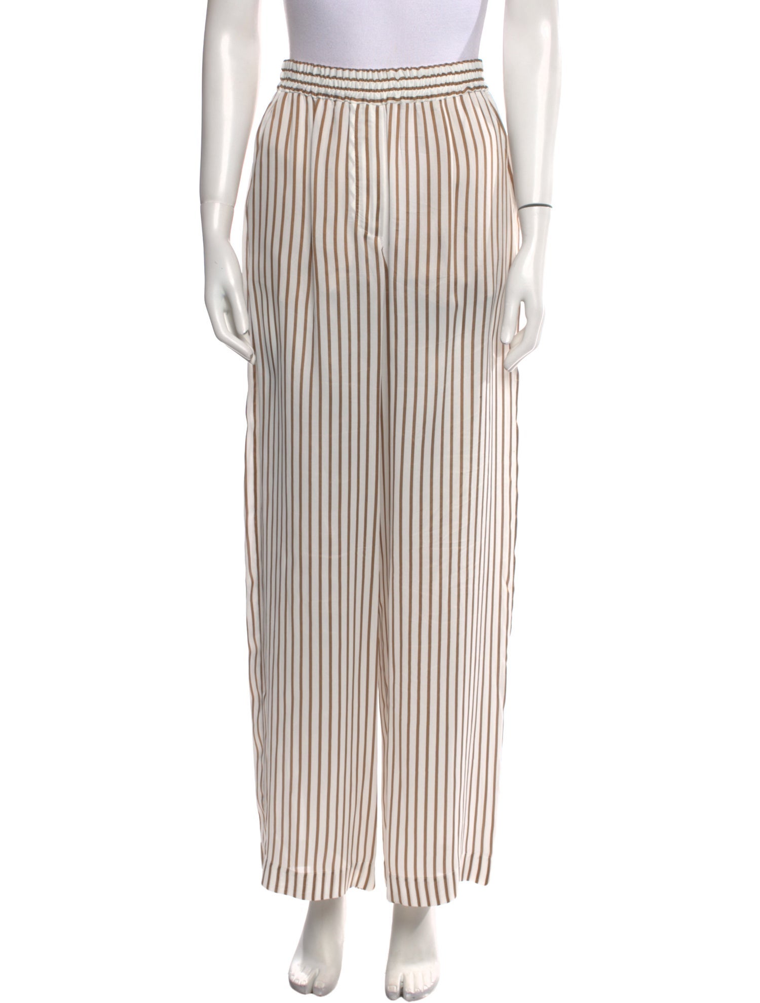 Brunello Cucinelli Striped Wide Leg Pants