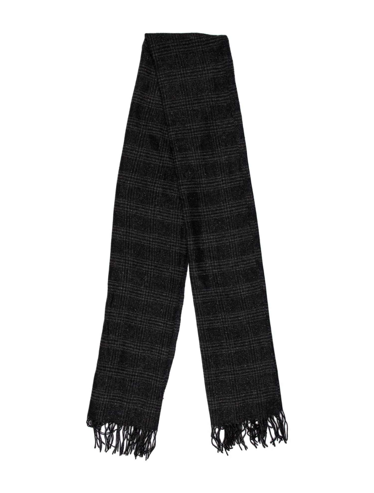 Brunello Cucinelli Silk Plaid Print Scarf