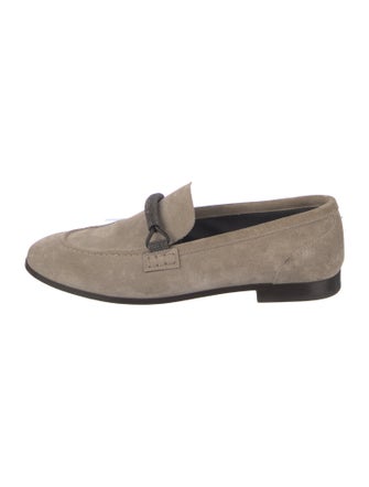 Brunello Cucinelli Monili Suede Loafers
