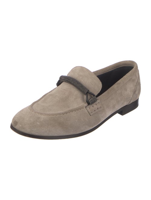 Brunello Cucinelli Monili Suede Loafers