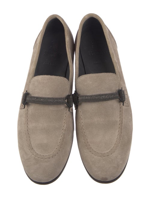 Brunello Cucinelli Monili Suede Loafers