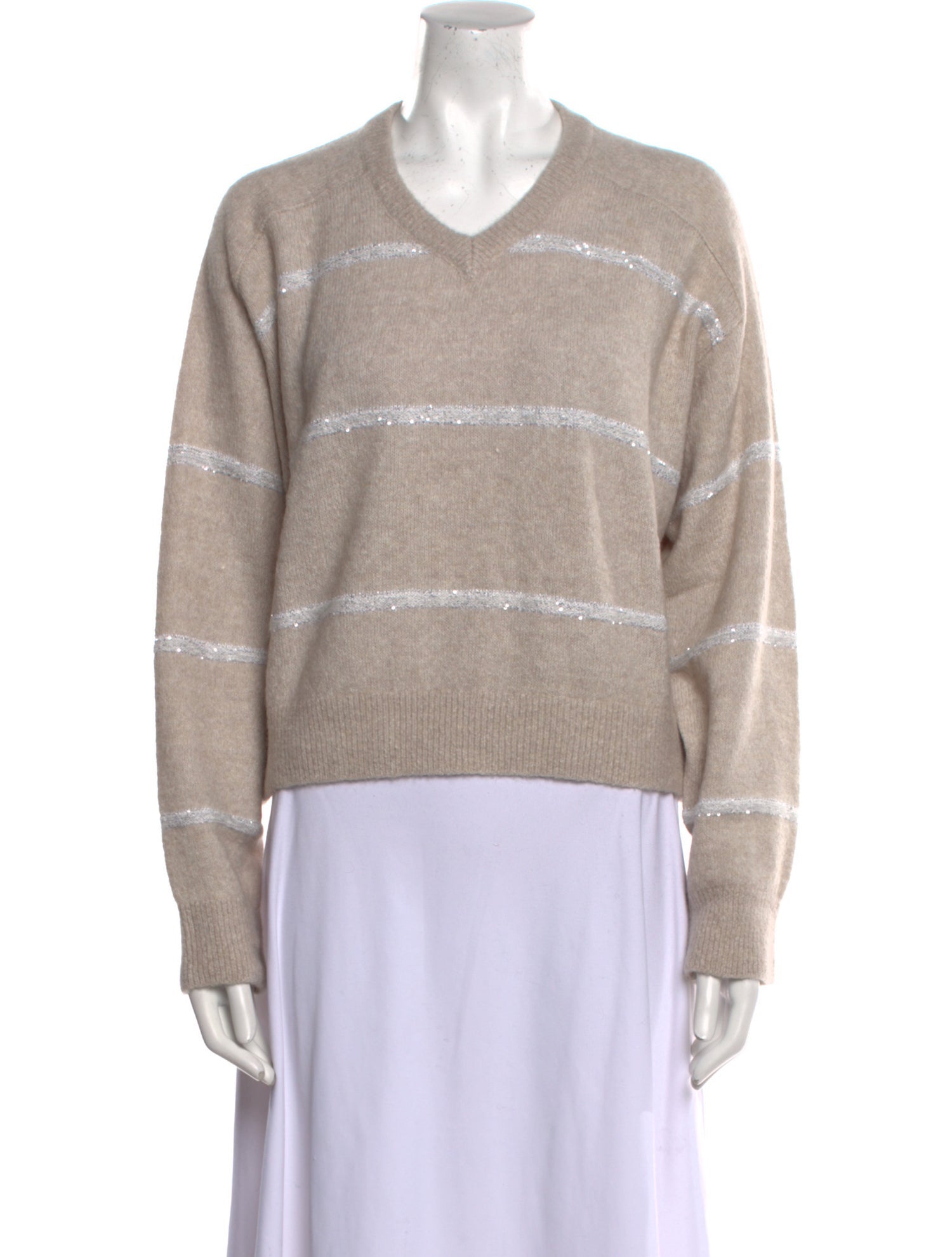 Brunello Cucinelli Alpaca Striped Sweater