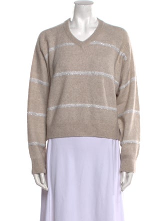 Brunello Cucinelli Alpaca Striped Sweater