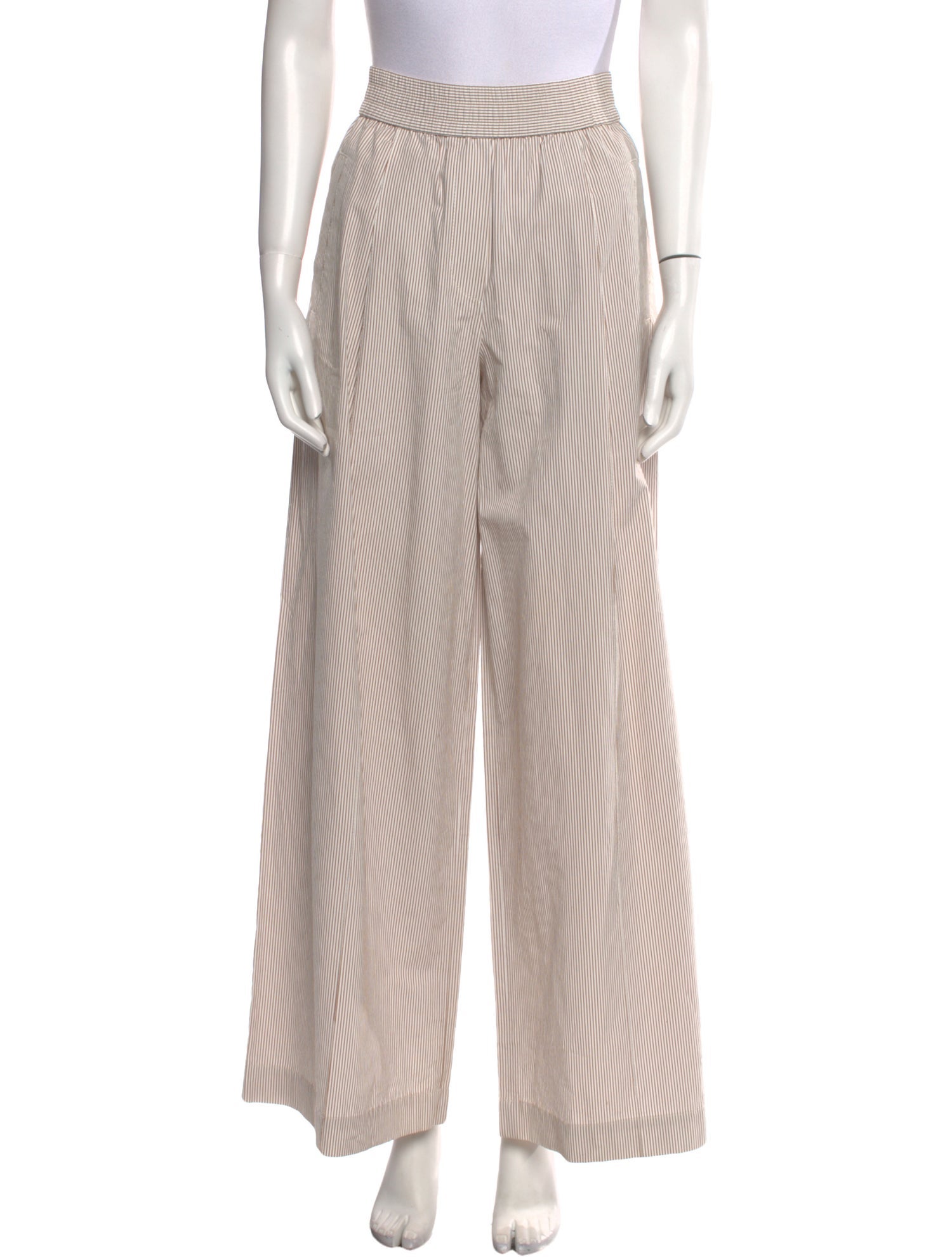 Brunello Cucinelli Striped Wide Leg Pants