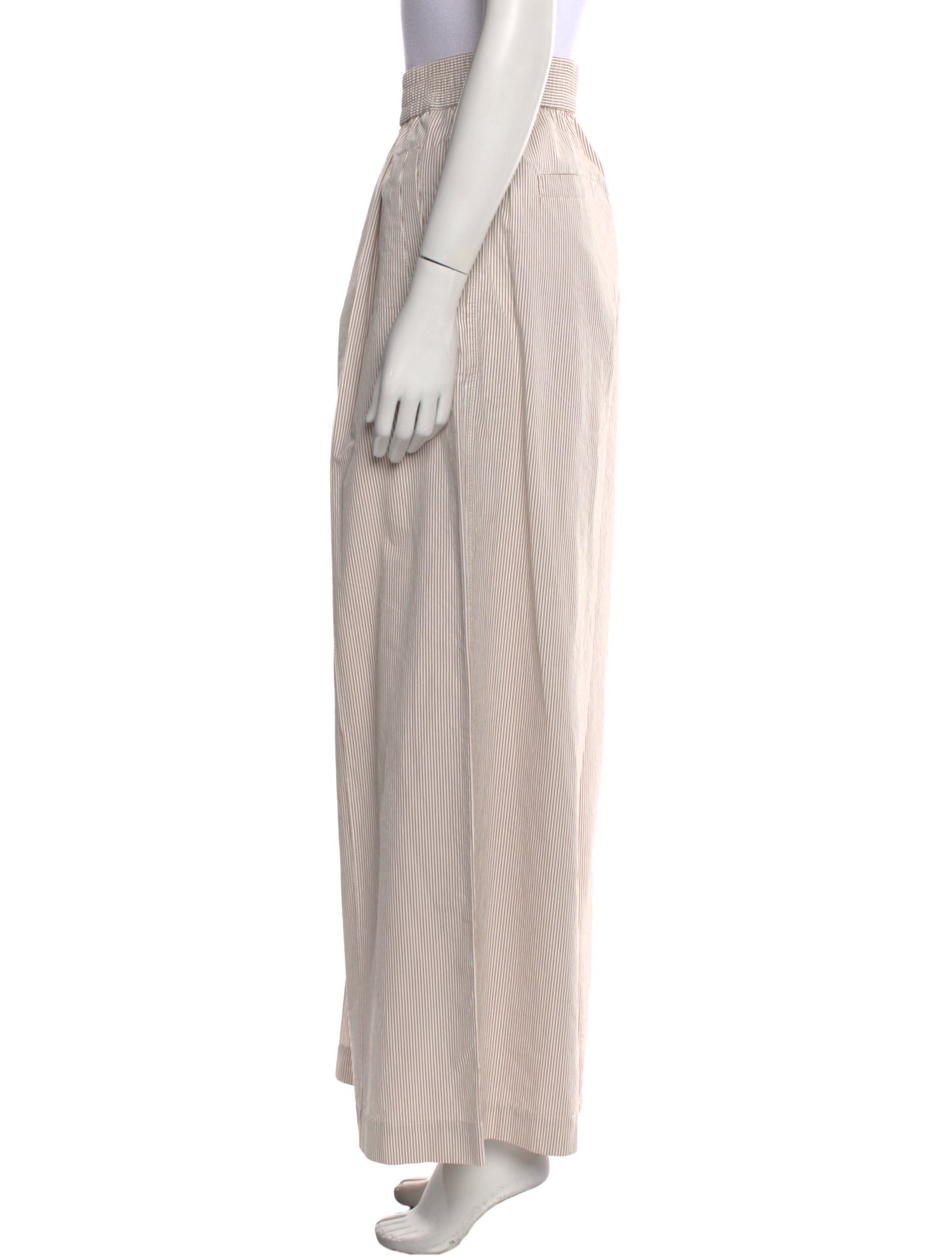 Brunello Cucinelli Striped Wide Leg Pants