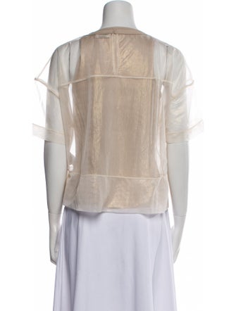 Brunello Cucinelli Nylon Crew Neck Blouse