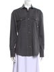 Brunello Cucinelli Virgin Wool Long Sleeve Button-Up Top
