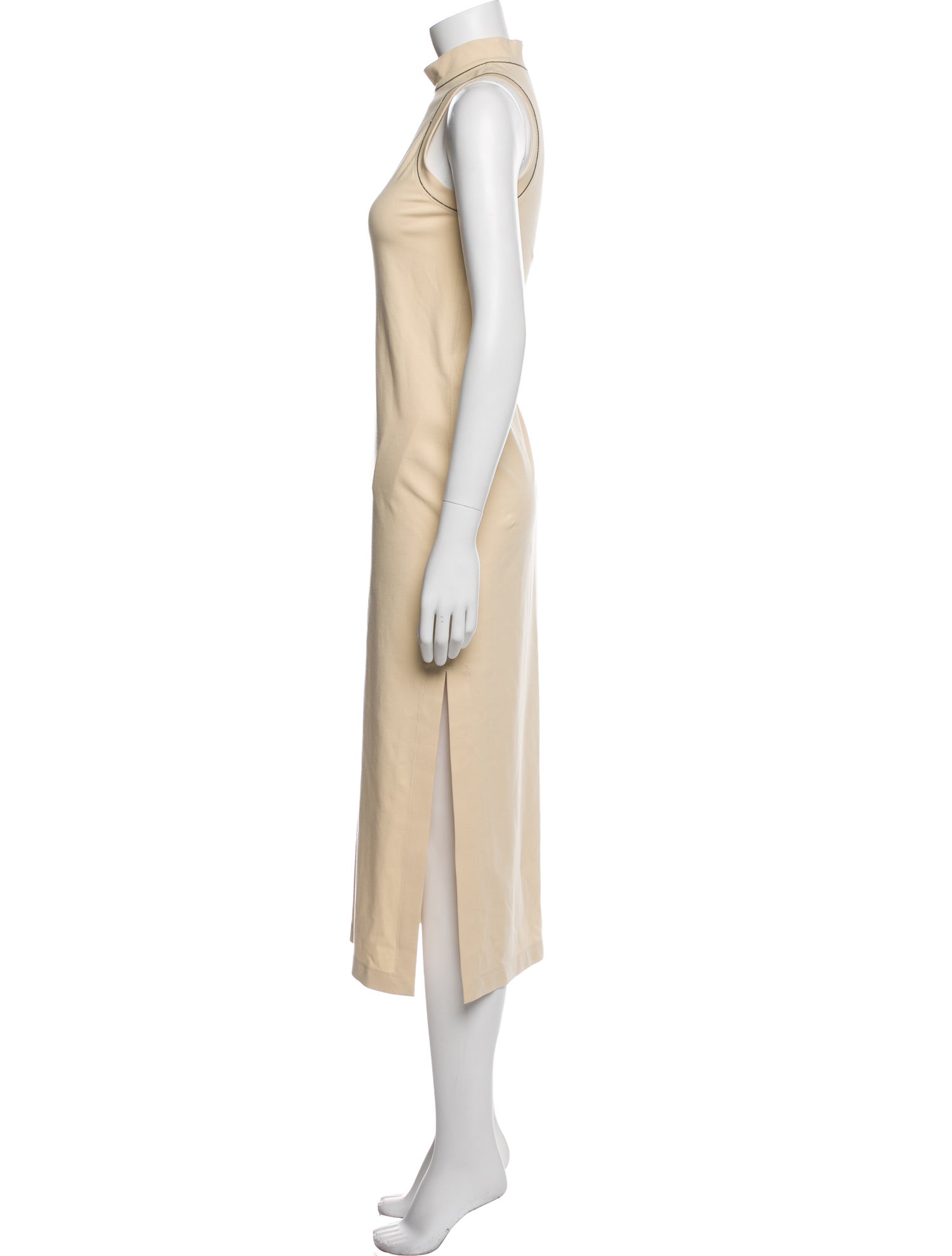 Brunello Cucinelli Mock Neck Long Dress