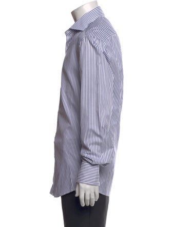 Brunello Cucinelli Striped Long Sleeve Dress Shirt