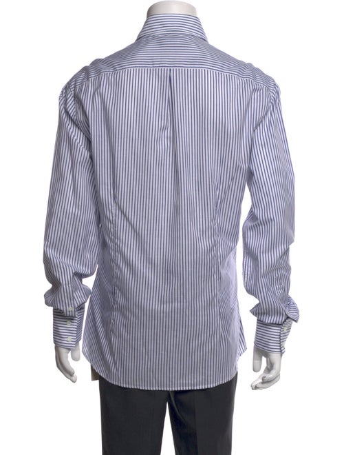Brunello Cucinelli Striped Long Sleeve Dress Shirt
