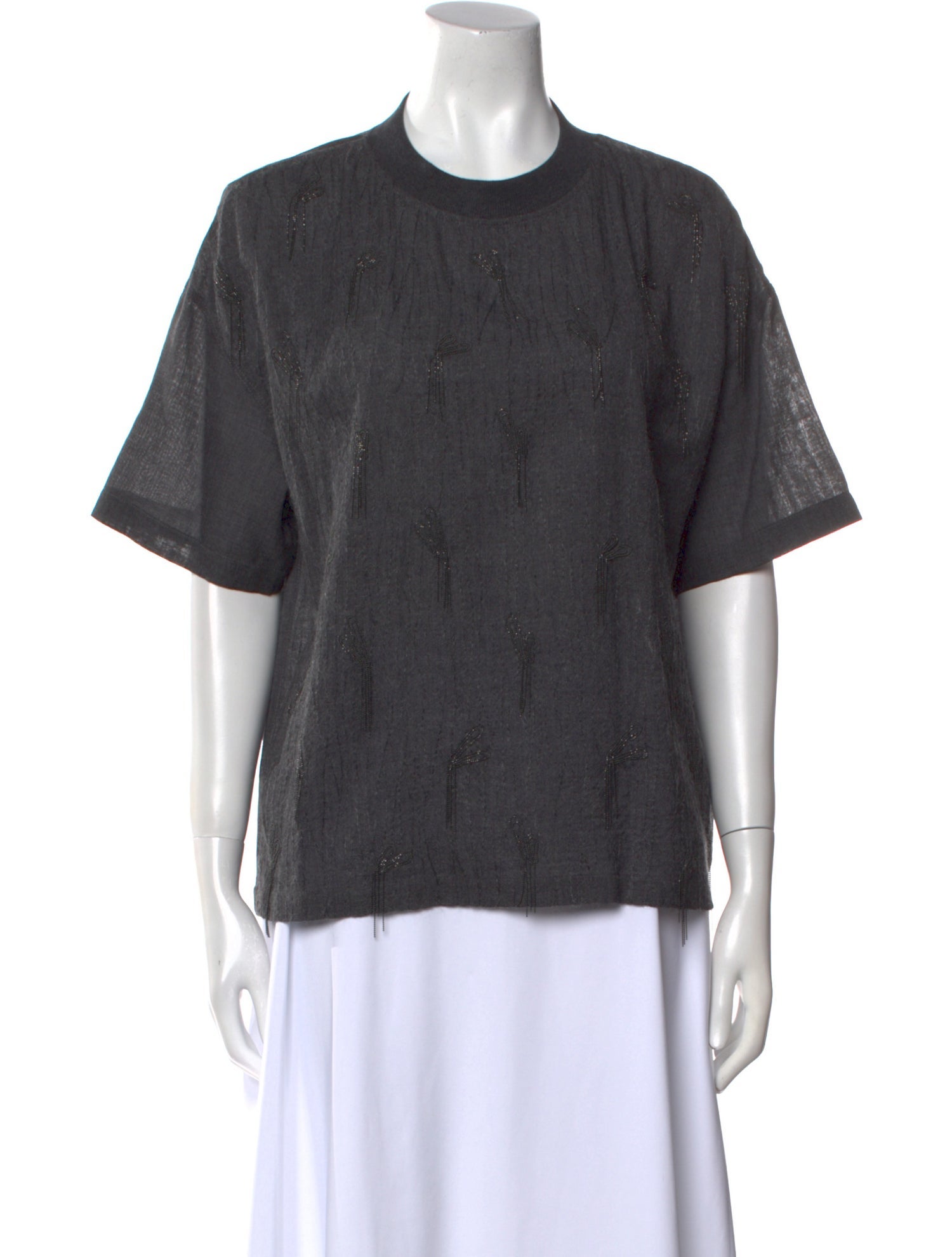 Brunello Cucinelli Virgin Wool Crew Neck T-Shirt