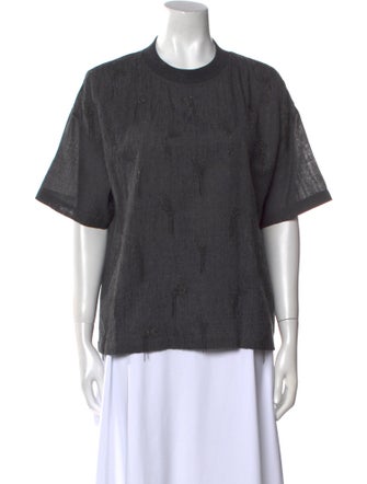 Brunello Cucinelli Virgin Wool Crew Neck T-Shirt