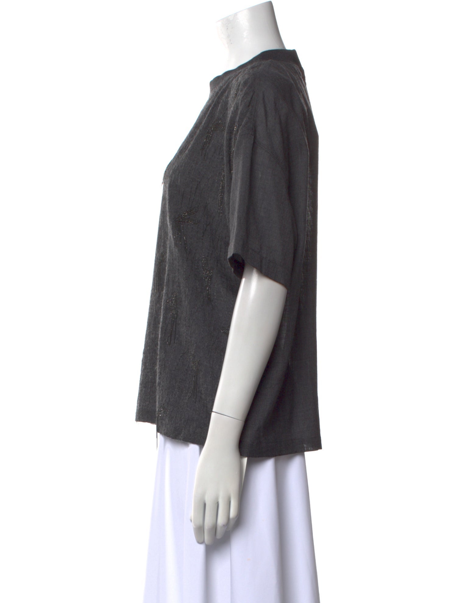 Brunello Cucinelli Virgin Wool Crew Neck T-Shirt