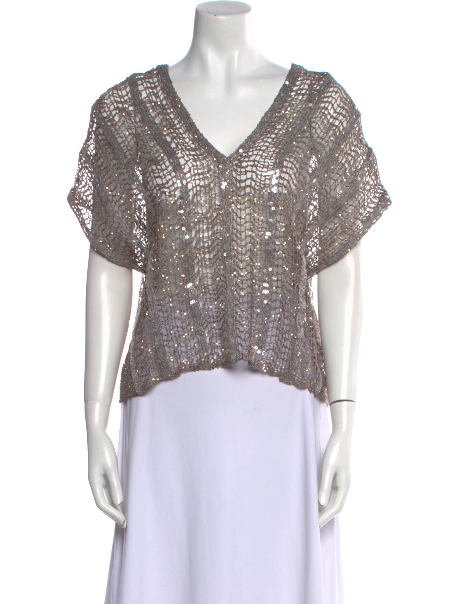 Brunello Cucinelli Nylon V-Neck Sweater