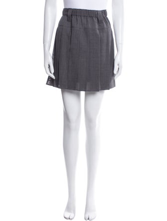 Brunello Cucinelli Pleated Accents Mini Skirt