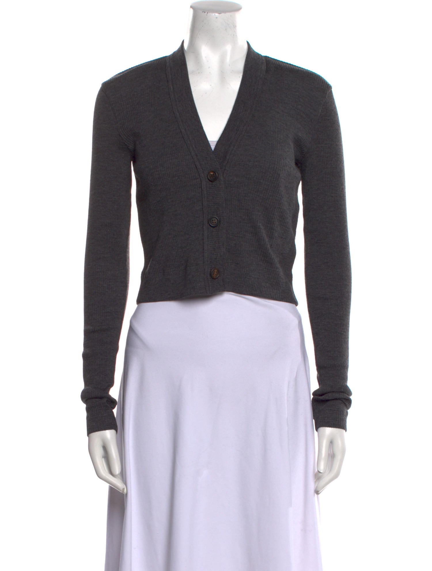 Brunello Cucinelli Wool V-Neck Crop Top