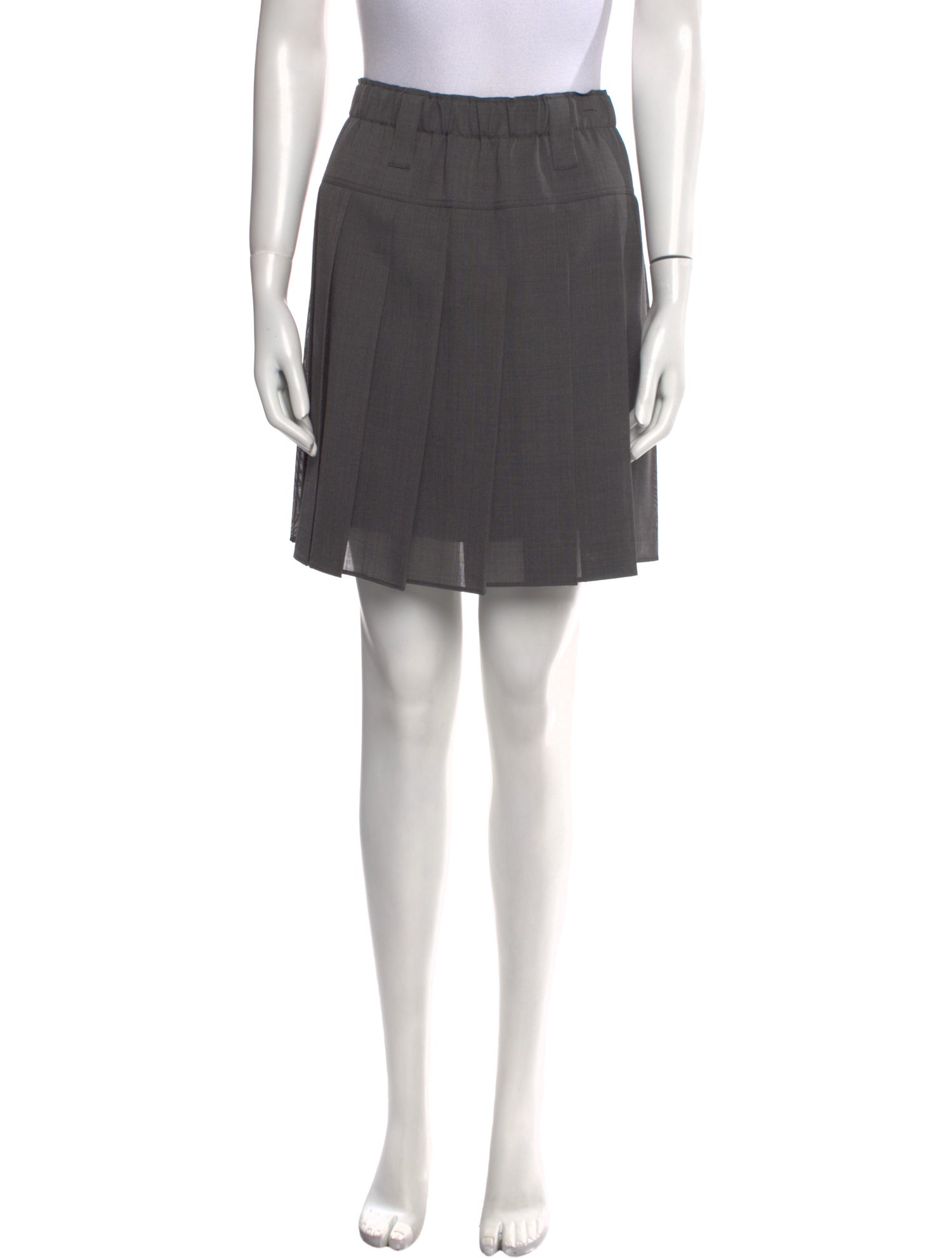 Brunello Cucinelli Pleated Accents Mini Skirt