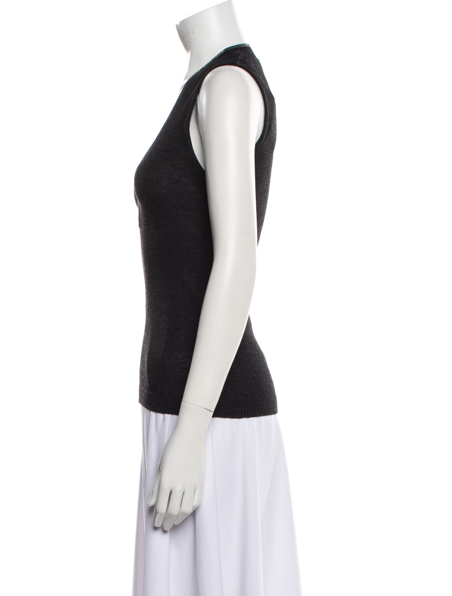 Brunello Cucinelli Wool V-Neck Top