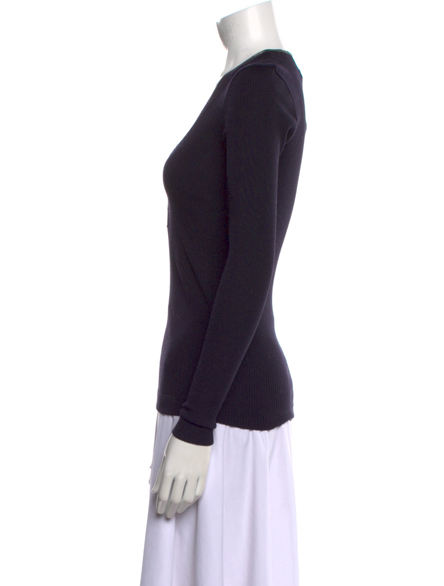 Brunello Cucinelli Wool V-Neck Top