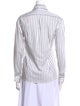 Brunello Cucinelli Striped Long Sleeve Button-Up Top