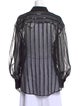 Brunello Cucinelli Silk Striped Button-Up Top