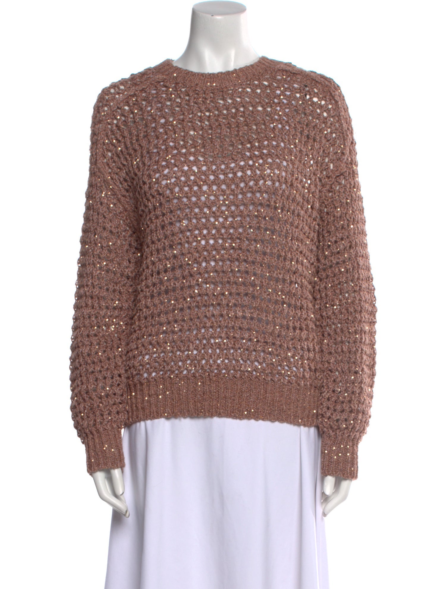 Brunello Cucinelli Silk Crew Neck Sweater
