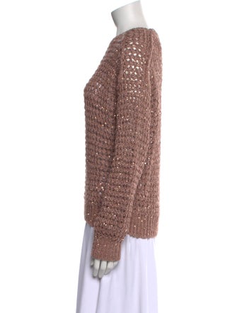 Brunello Cucinelli Silk Crew Neck Sweater