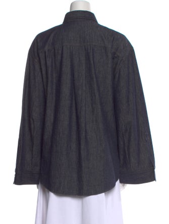 Brunello Cucinelli Long Sleeve Button-Up Top