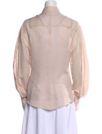 Brunello Cucinelli Long Sleeve Button-Up Top