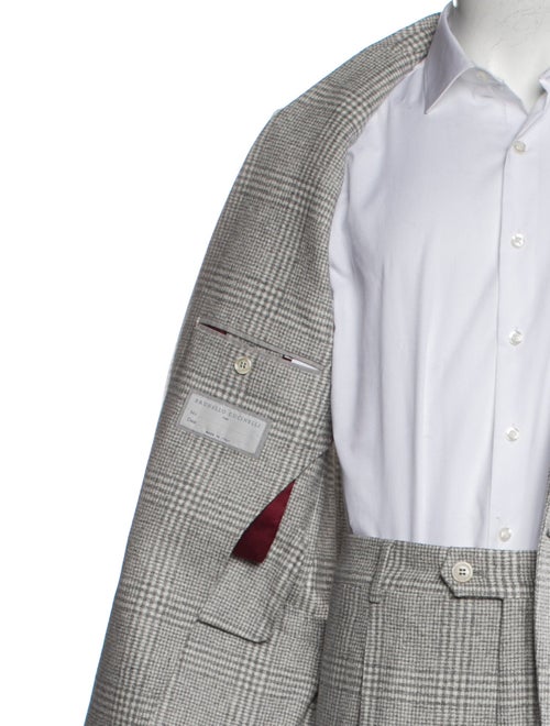 Brunello Cucinelli Merino Wool Plaid Print Two-Piece Suit