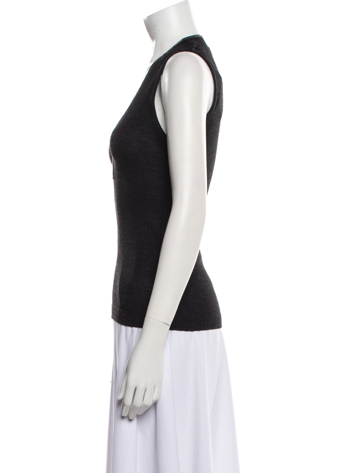 Brunello Cucinelli Wool V-Neck Top