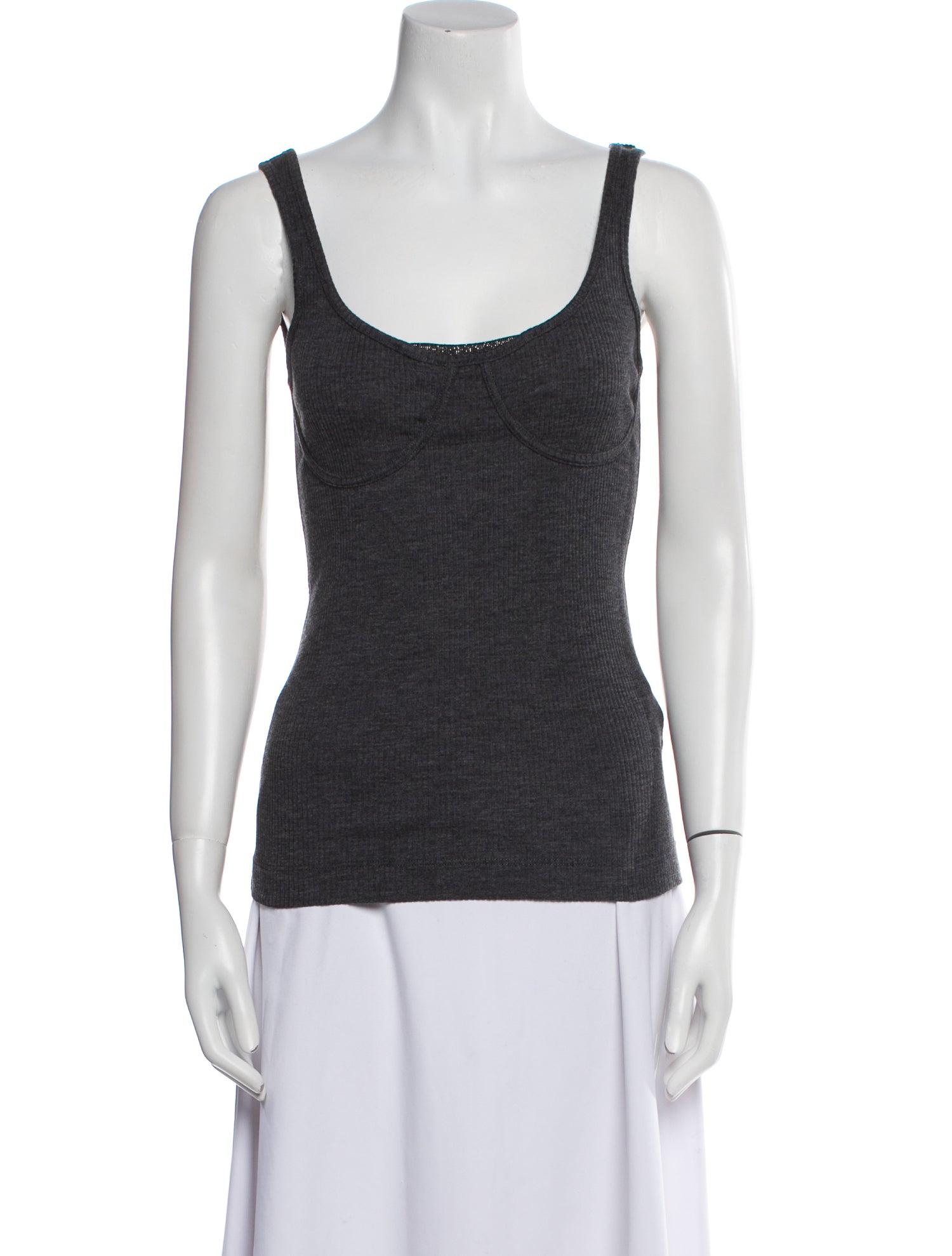 Brunello Cucinelli Wool Scoop Neck Top