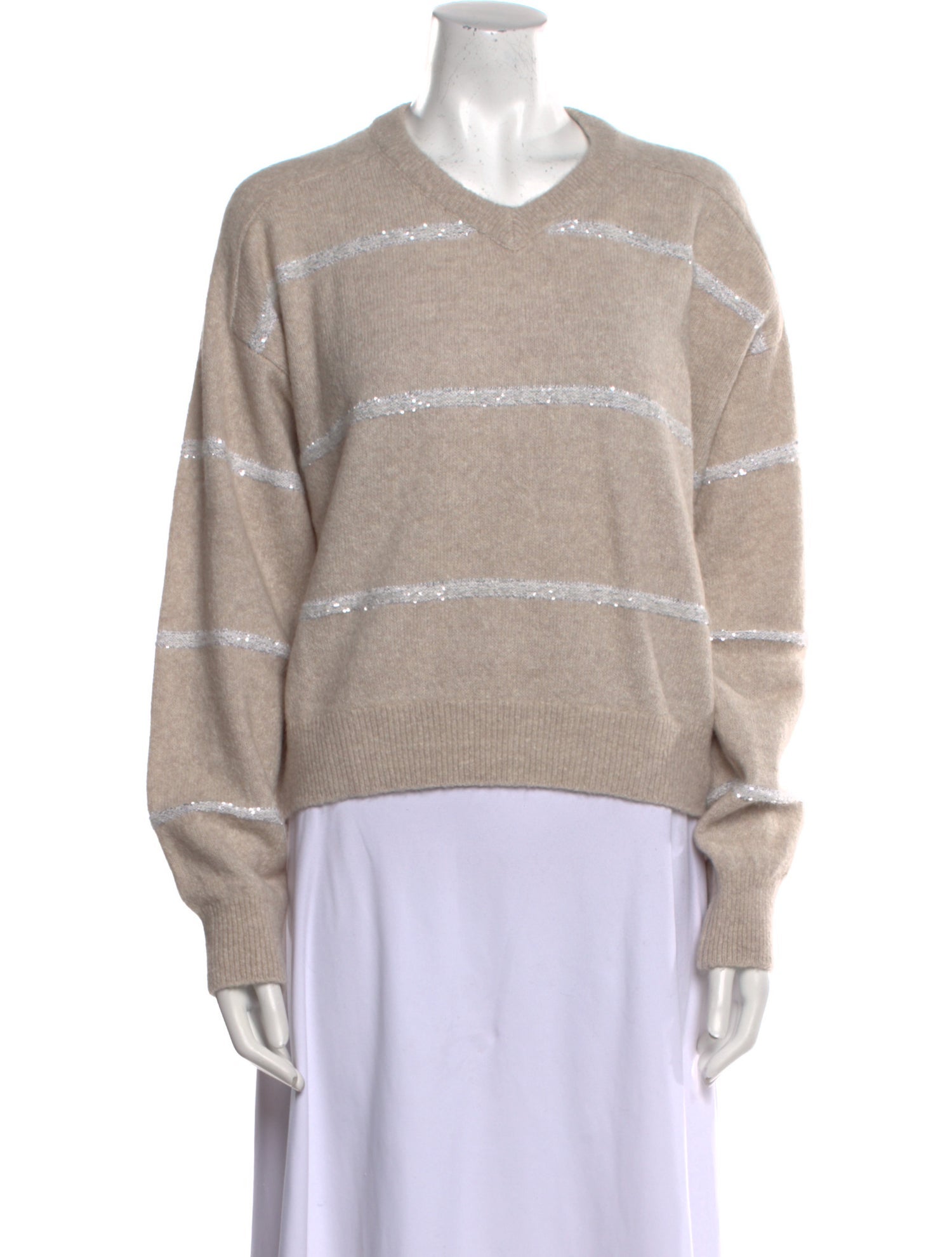 Brunello Cucinelli Alpaca Striped Sweater