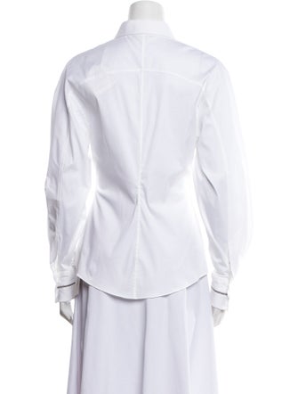 Brunello Cucinelli Long Sleeve Button-Up Top