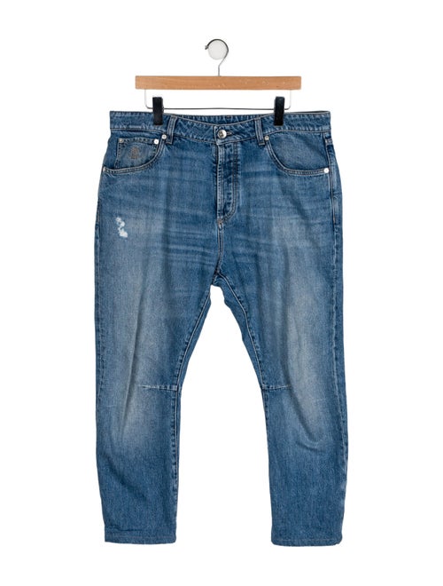 Brunello Cucinelli High-Rise Straight Leg Jeans