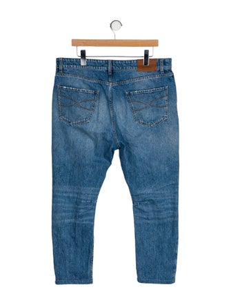 Brunello Cucinelli High-Rise Straight Leg Jeans