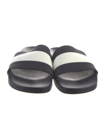 Brunello Cucinelli Rubber Colorblock Pattern Slides