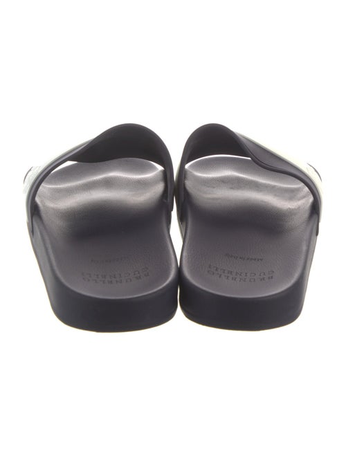 Brunello Cucinelli Rubber Colorblock Pattern Slides