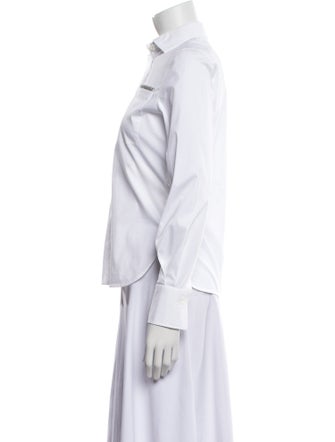 Brunello Cucinelli Long Sleeve Button-Up Top