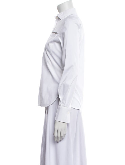 Brunello Cucinelli Long Sleeve Button-Up Top