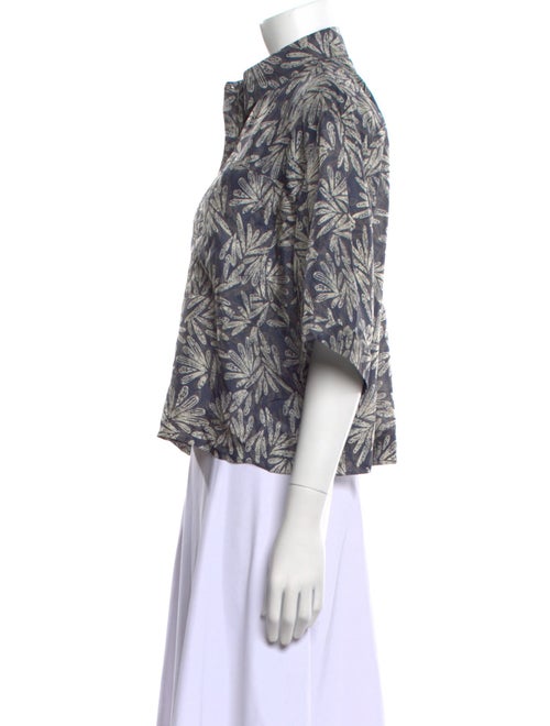 Brunello Cucinelli Silk Printed Crop Top