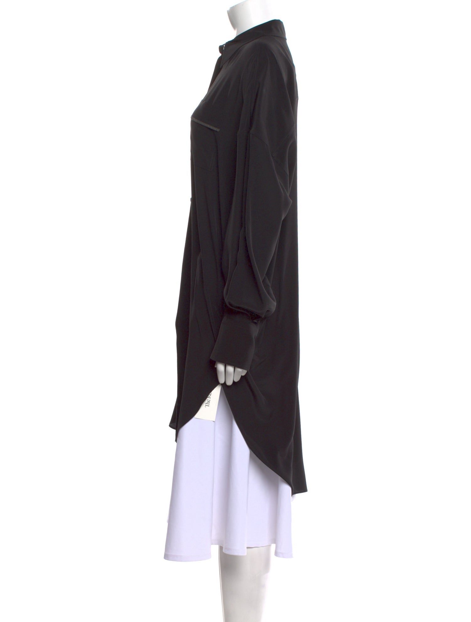 Brunello Cucinelli Silk Long Sleeve Tunic