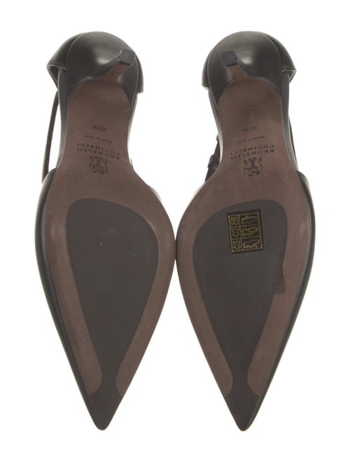 Brunello Cucinelli Leather Studded Accents Slingback Flats