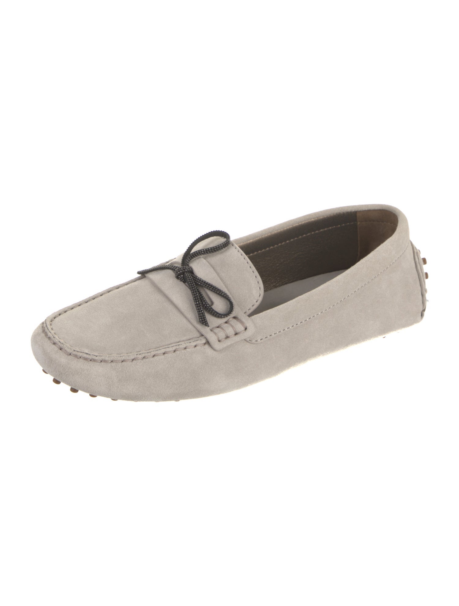 Brunello Cucinelli Suede Bow Accents Loafers
