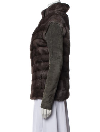 Brunello Cucinelli Cashmere Faux Fur Jacket