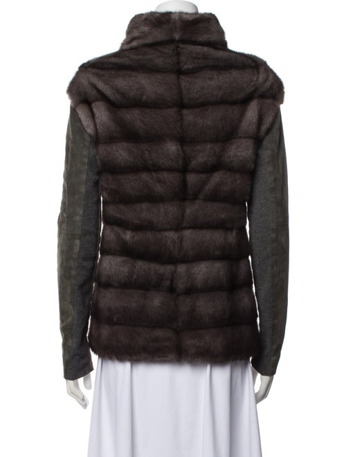 Brunello Cucinelli Cashmere Faux Fur Jacket