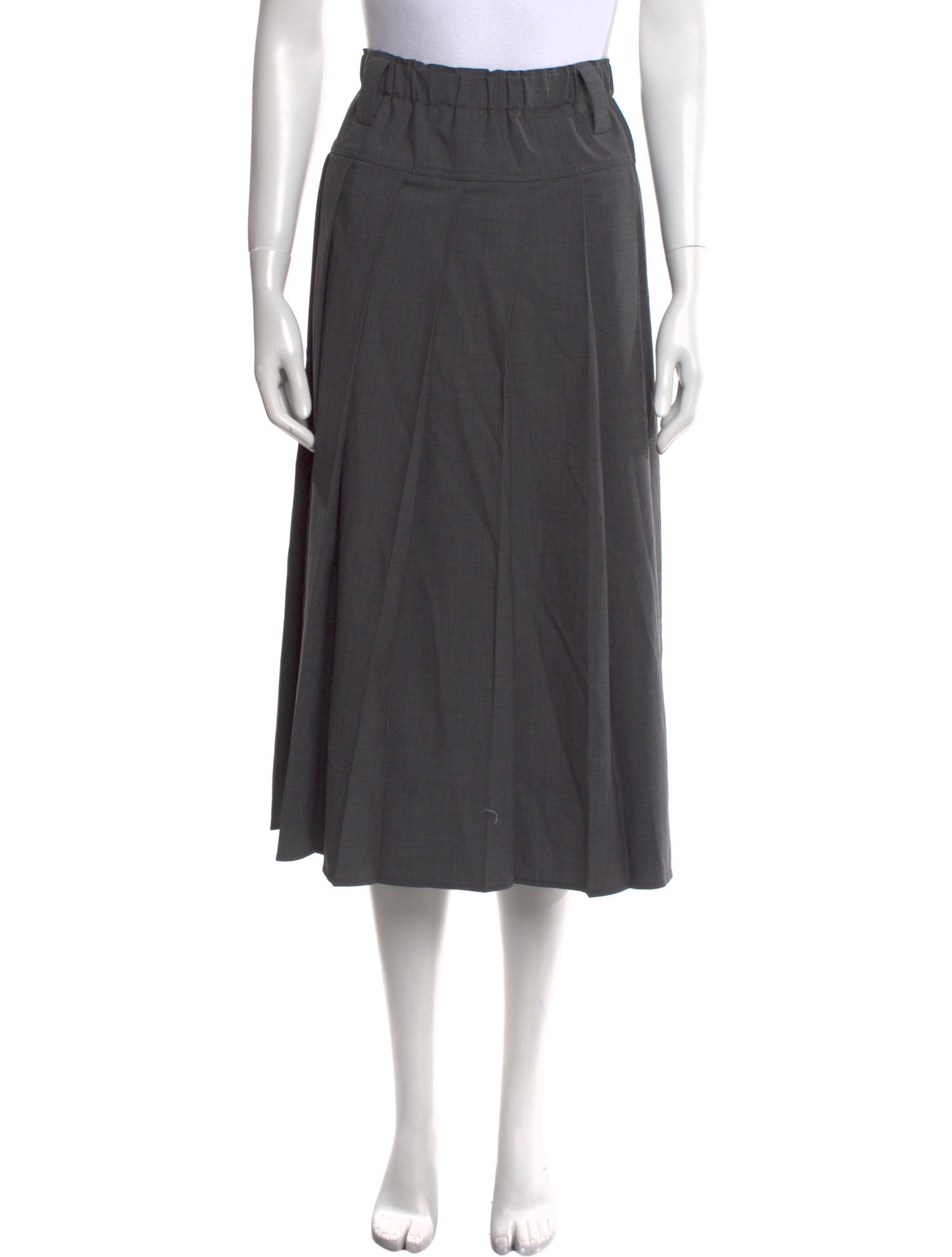 Brunello Cucinelli Virgin Wool Midi Length Skirt