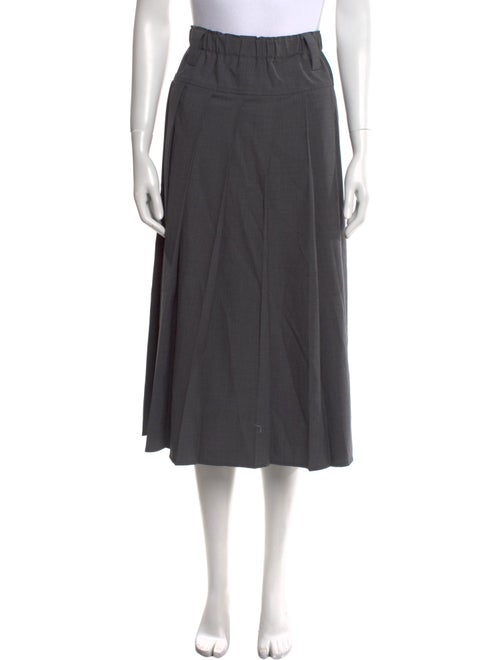 Brunello Cucinelli Virgin Wool Midi Length Skirt