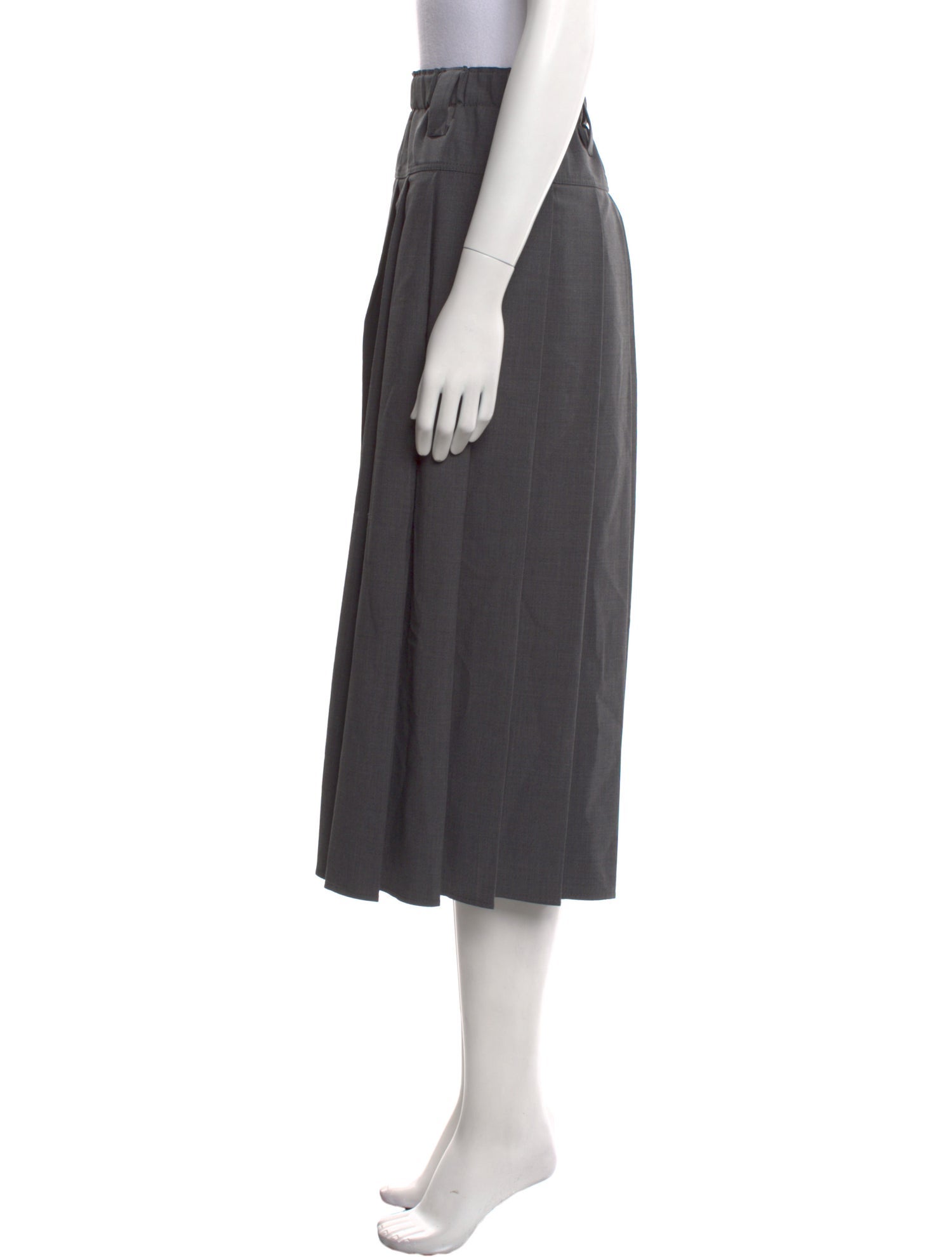 Brunello Cucinelli Virgin Wool Midi Length Skirt
